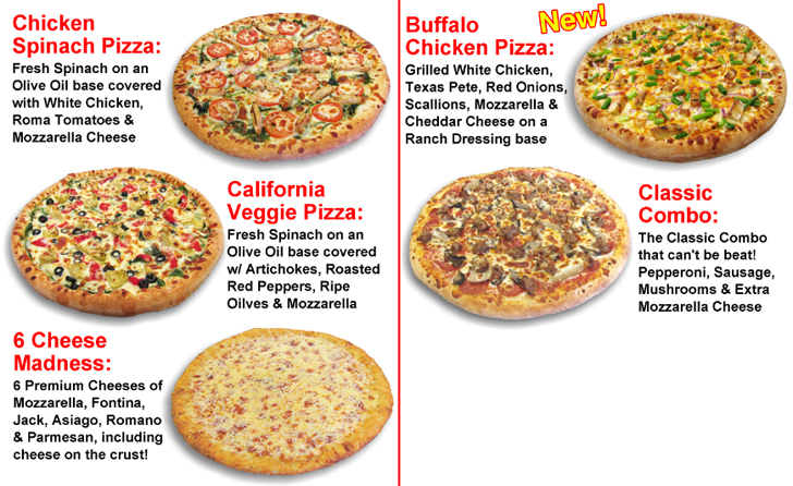 New Specialty Pizzas