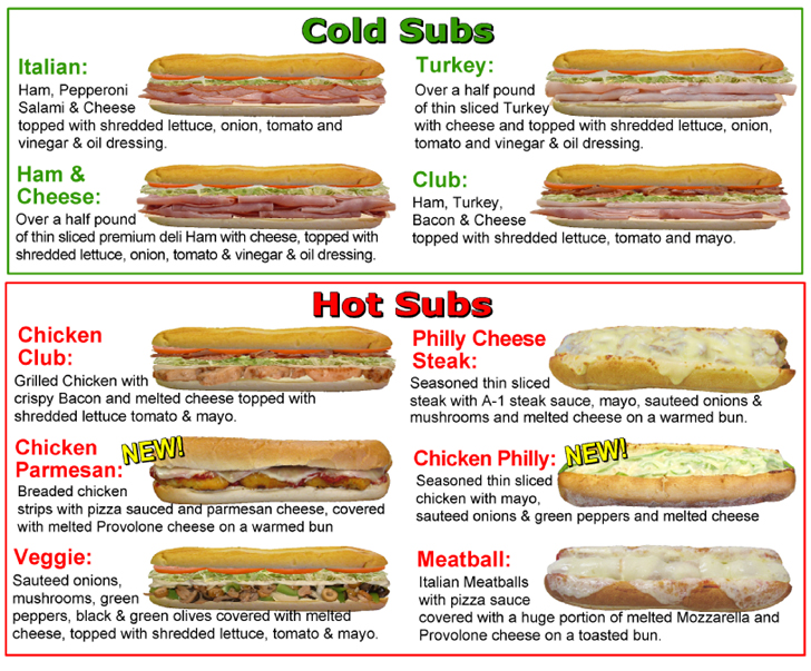 Try Our New Chicken Subs!